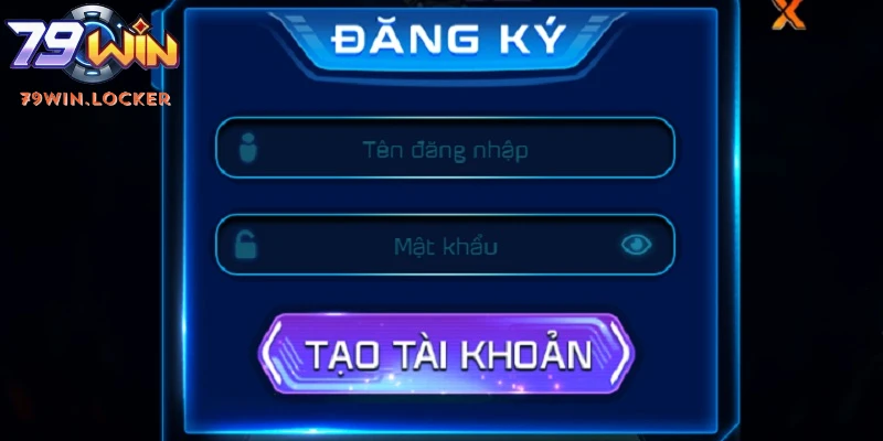 Điền thông tin đăng ký 79win