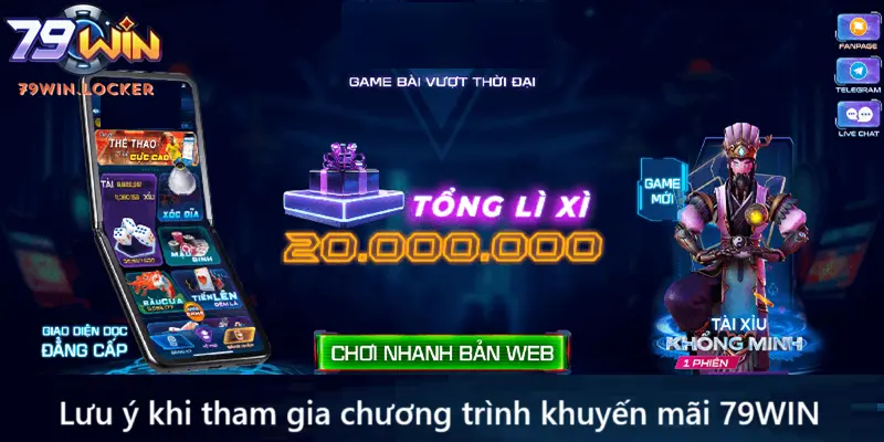Lưu ý khi tham gia chương trình khuyến mãi 79WIN